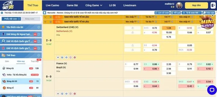Phương pháp dự đoán kèo đêm nay 100% chuẩn tại Sky88 