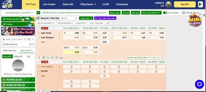 Chiến lược khi chơi kèo tài 1.5 trái chuẩn bài Sky88