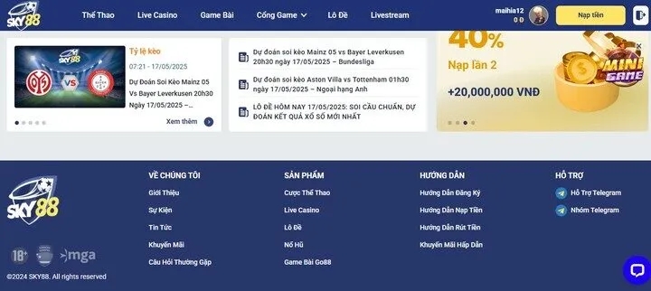 Các tiêu chí mẹo nhà cái chuẩn Sky88 không thể bỏ lỡ
